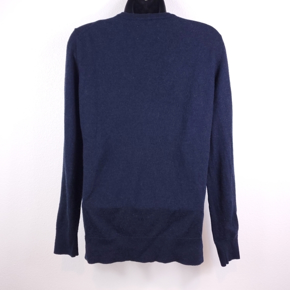 Samsoe Samsoe Total Eclipse Melange Navy Wool Sweater - Picture 4 of 7